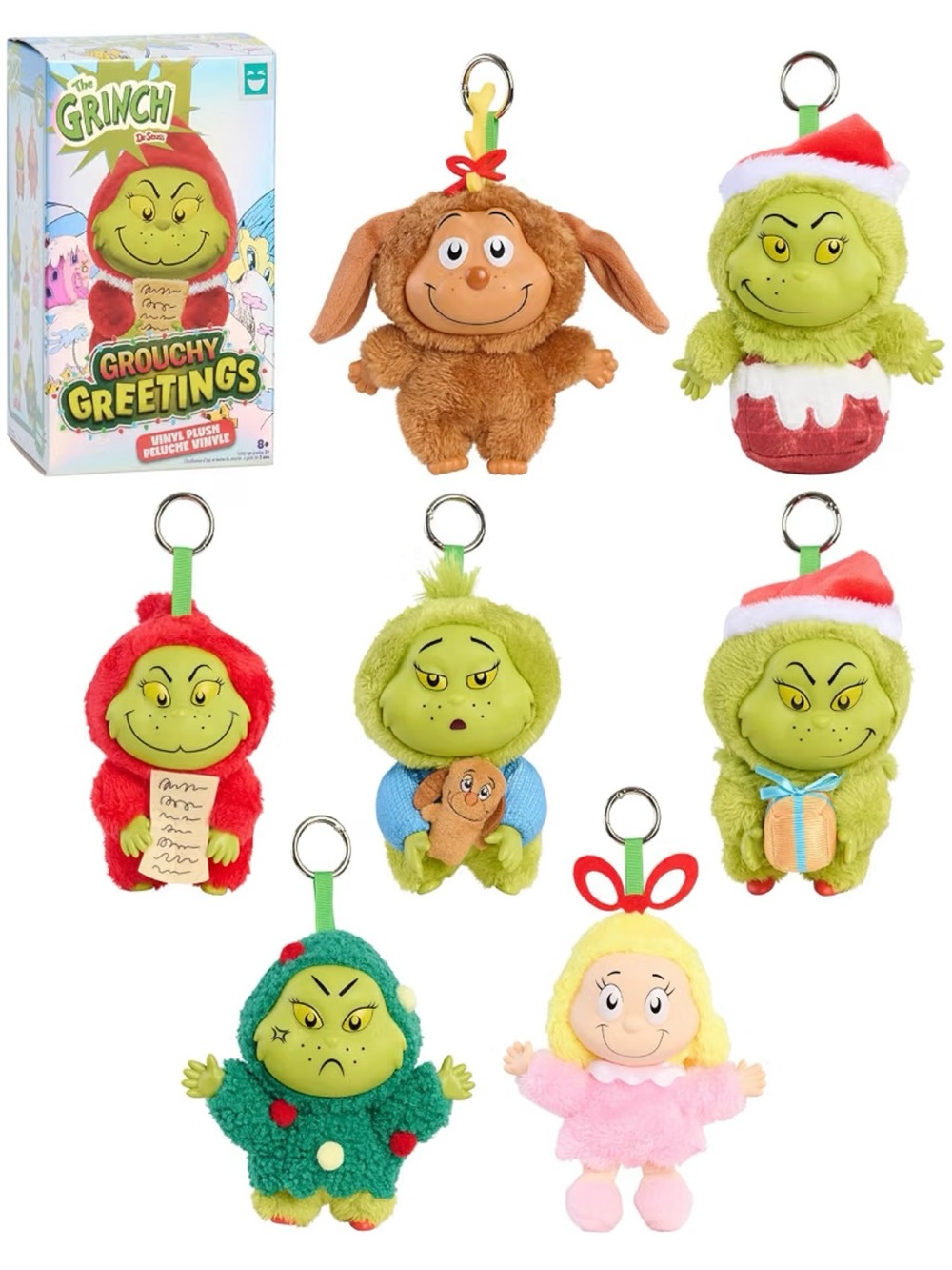 Grouchy Greetings Plush Keychain - Dr. Seuss The Grinch Christmas Blind Box